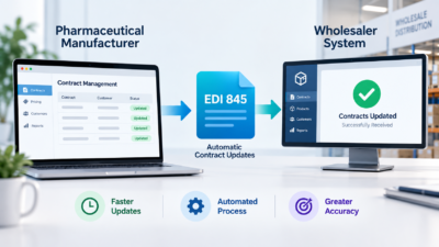 EDI 845 automates contract updates from a pharmaceutical manufacturer to a wholesaler system.